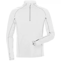 Kansas Langärmliges Funktions T-Shirt 7514, Weiß, Herren, Anthrazitgrau