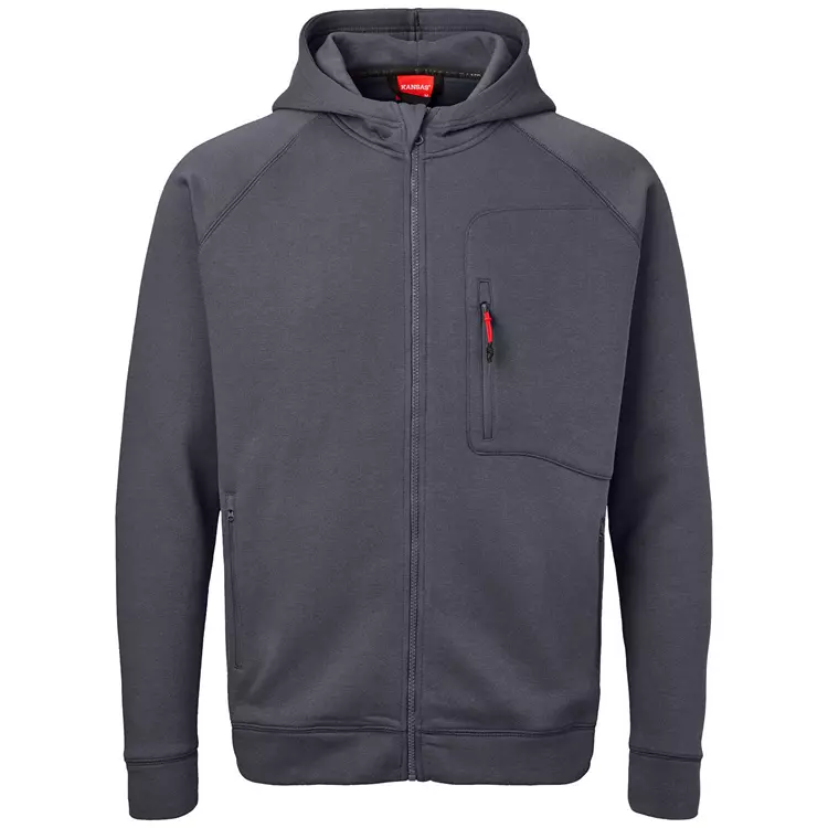 Kansas Icon X Kapuzenpullover Mit Reißverschluss, Dunkelgrau, Herren 5 Kansas Icon X Kapuzenpullover Mit Reißverschluss, Dunkelgrau, Herren – Bild 3