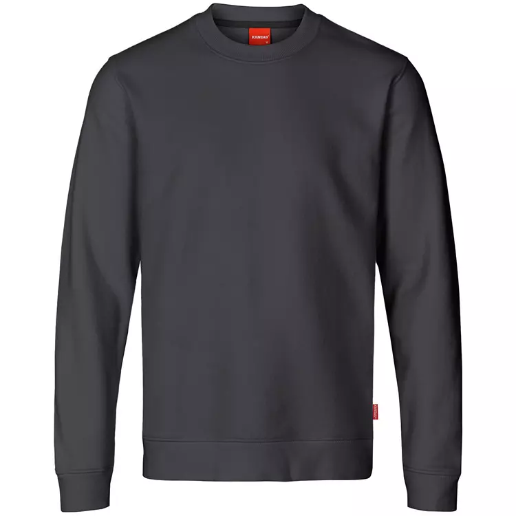 Kansas Apparel Sweatshirt, Anthrazit, Herren 7 Kansas Apparel Sweatshirt, Anthrazit, Herren – Bild 5