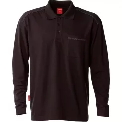 Kansas Match Polo-Langarmshirt, Dunkelgrau, Herren