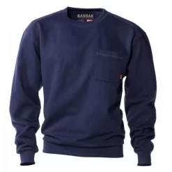 Kansas Match Sweatshirt / Arbeitspullover, Marine, Herren -Kansas Verkäufe 892 10 4
